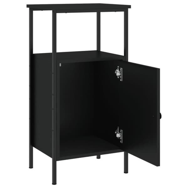vidaXL sengebord 41x31x80 cm konstrueret træ sort
