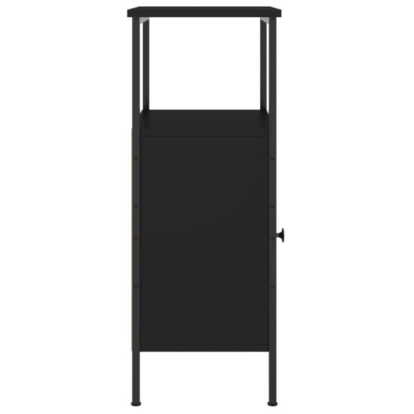 vidaXL sengebord 41x31x80 cm konstrueret træ sort