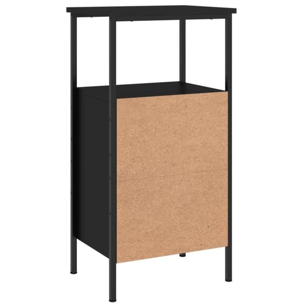 vidaXL sengebord 41x31x80 cm konstrueret træ sort