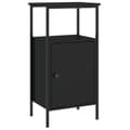 Miniatyrbillede 1 af 11: vidaXL sengebord 41x31x80 cm konstrueret træ sort