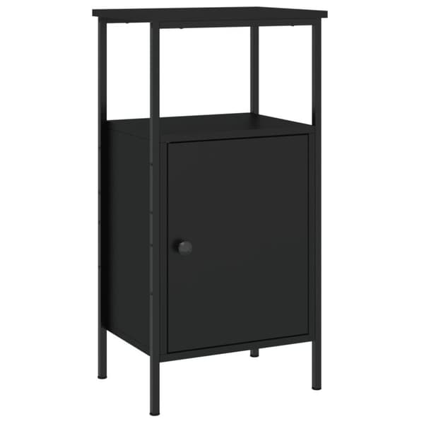 vidaXL sengebord 41x31x80 cm konstrueret træ sort