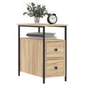 Miniatyrbilde 3 av 11: vidaXL Nattbord sonoma eik 30x60x60 cm konstruert tre