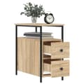 Miniatyrbilde 4 av 11: vidaXL Nattbord sonoma eik 30x60x60 cm konstruert tre
