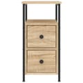 Miniatyrbilde 5 av 11: vidaXL Nattbord sonoma eik 30x60x60 cm konstruert tre