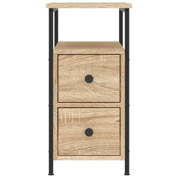 vidaXL Nattbord sonoma eik 30x60x60 cm konstruert tre