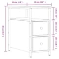Miniatyrbilde 11 av 11: vidaXL Nattbord sonoma eik 30x60x60 cm konstruert tre