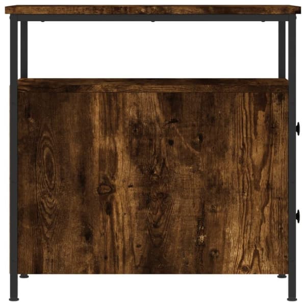 vidaXL Nattbord røkt eik 30x60x60 cm konstruert tre