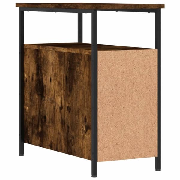 vidaXL Nattbord røkt eik 30x60x60 cm konstruert tre