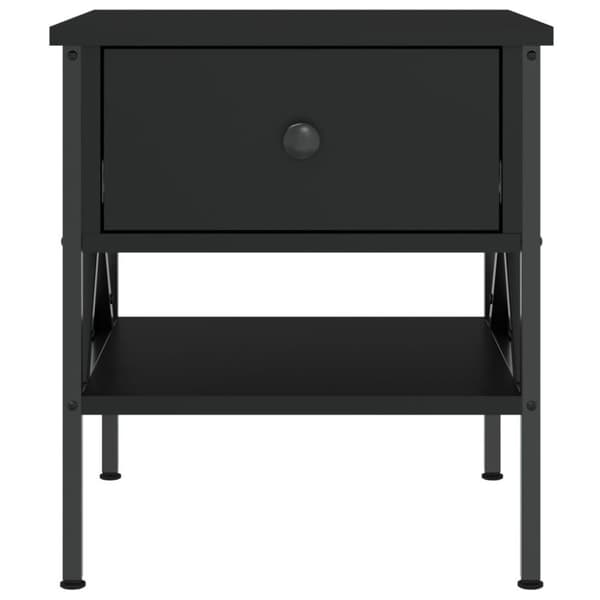 vidaXL sengebord 40x42x45 cm konstrueret træ sort