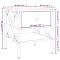 Miniatyrbillede 10 af 11: vidaXL sengebord 40x42x45 cm konstrueret træ sort