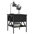 Miniatyrbillede 2 af 11: vidaXL sengebord 40x42x45 cm konstrueret træ sort