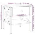 Miniatyrbillede 10 af 11: vidaXL sengebord 40x42x45 cm konstrueret træ røget egetræsfarve
