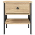 Miniatyrbillede 4 af 11: vidaXL sengebord 40x42x45 cm konstrueret træ sonoma-eg