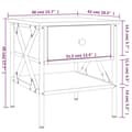 Miniatyrbillede 10 af 11: vidaXL sengebord 40x42x45 cm konstrueret træ sonoma-eg