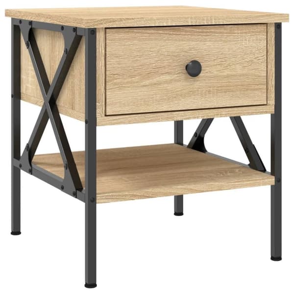vidaXL Nattbord sonoma eik 40x42x45 cm konstruert tre