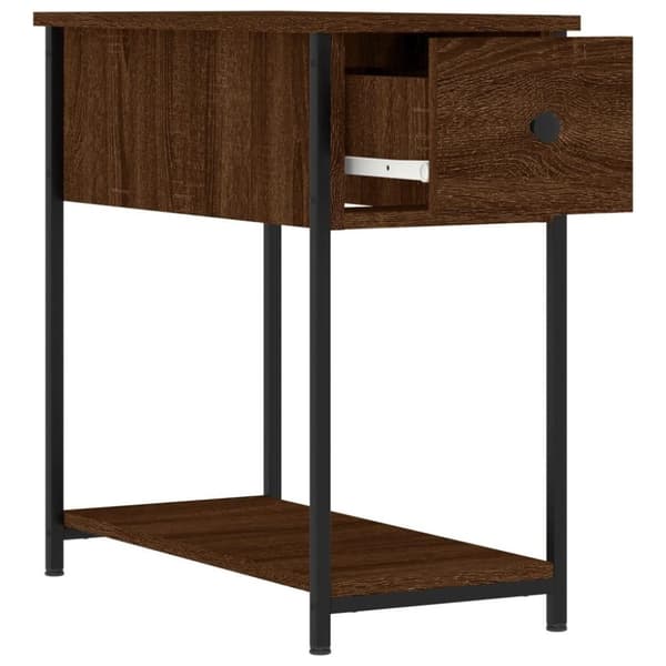 vidaXL Nattbord brun eik 30x60x60 cm konstruert tre
