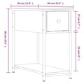 Miniatyrbilde 10 av 11: vidaXL Nattbord brun eik 30x60x60 cm konstruert tre