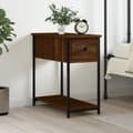 Miniatyrbilde 2 av 11: vidaXL Nattbord brun eik 30x60x60 cm konstruert tre