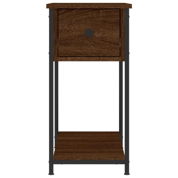 vidaXL sengebord 30x60x60 cm konstrueret træ brun egetræsfarve