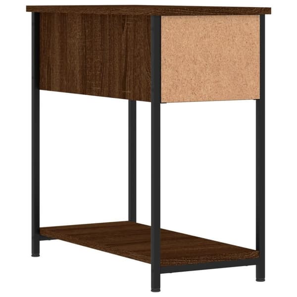 vidaXL sengebord 30x60x60 cm konstrueret træ brun egetræsfarve