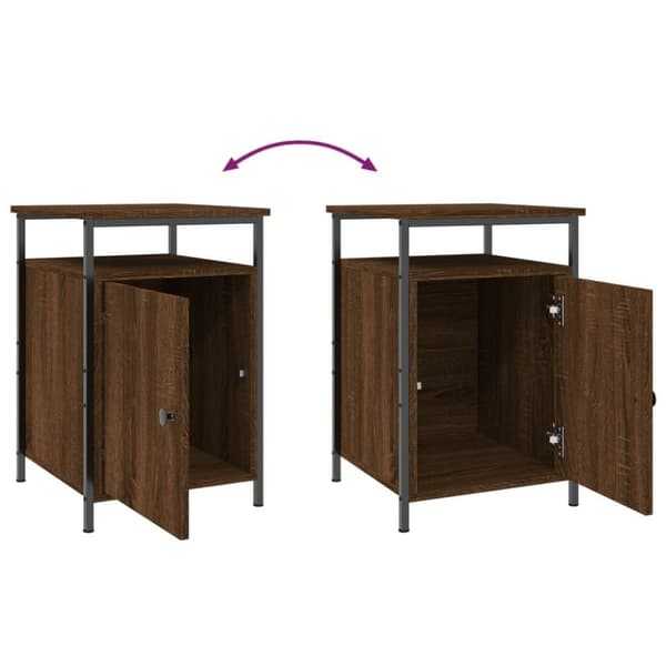 vidaXL Nattbord brun eik 40x42x60 cm konstruert tre