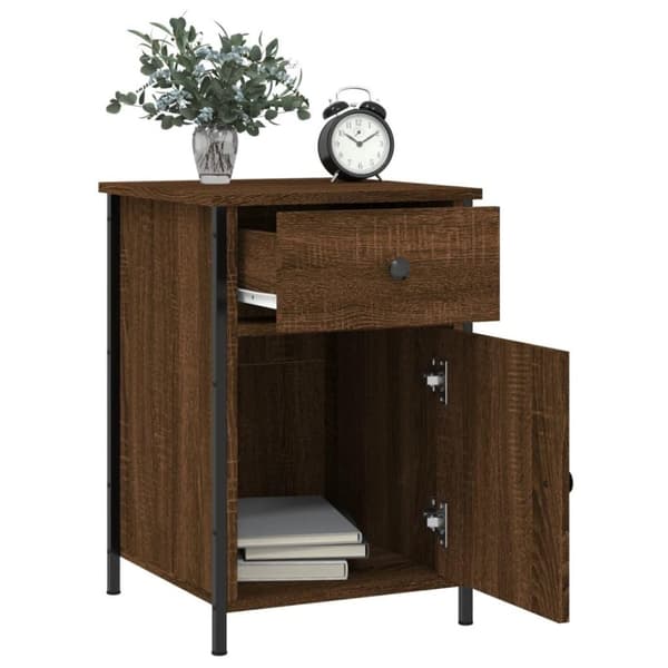 vidaXL Nattbord brun eik 40x42x60 cm konstruert tre