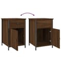 Miniatyrbilde 9 av 11: vidaXL Nattbord brun eik 40x42x60 cm konstruert tre