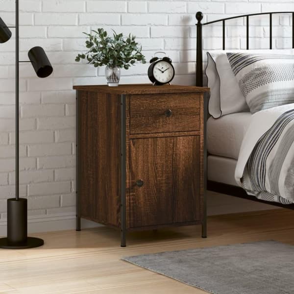vidaXL Nattbord brun eik 40x42x60 cm konstruert tre