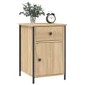 Miniatyrbilde 3 av 11: vidaXL Nattbord sonoma eik 40x42x60 cm konstruert tre