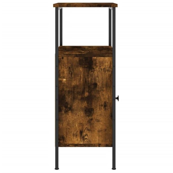 vidaXL Nattbord røkt eik 41x31x80 cm konstruert tre