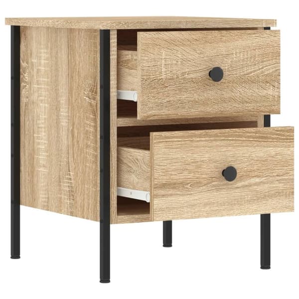 vidaXL Nattbord sonoma eik 40x42x50 cm konstruert tre