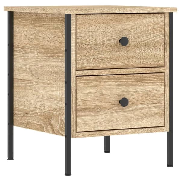 vidaXL Nattbord sonoma eik 40x42x50 cm konstruert tre