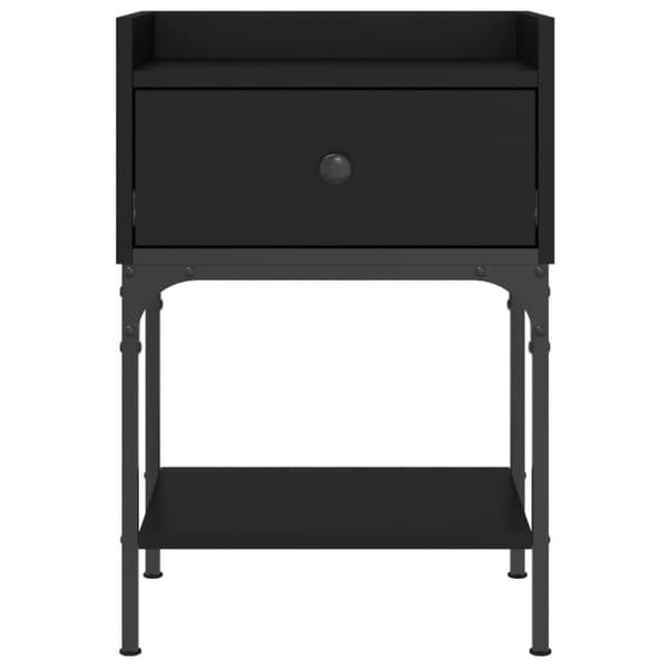 vidaXL sengebord 40,5x31x60 cm konstrueret træ sort