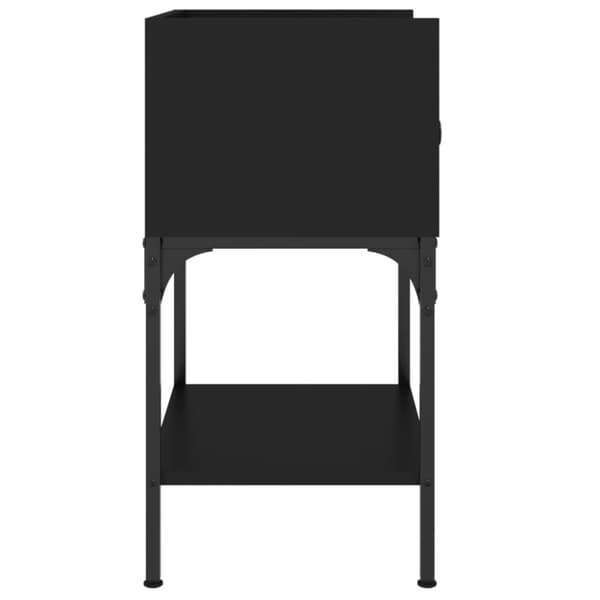 vidaXL sengebord 40,5x31x60 cm konstrueret træ sort