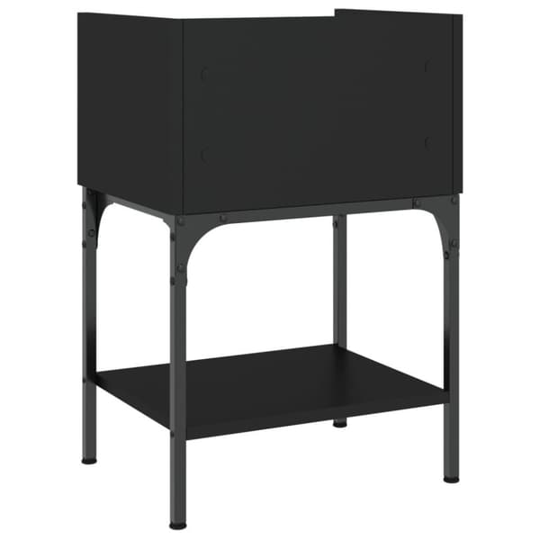 vidaXL sengebord 40,5x31x60 cm konstrueret træ sort