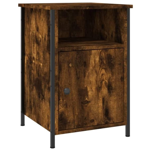 vidaXL sengebord 40x42x60 cm konstrueret træ røget egetræsfarve