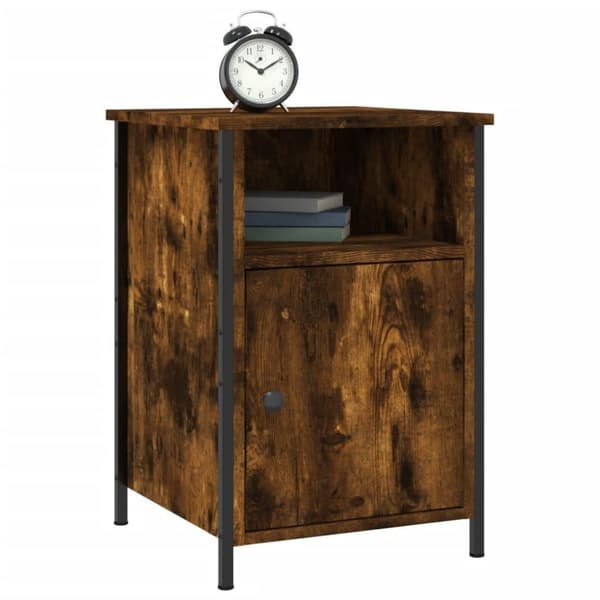 vidaXL Nattbord røkt eik 40x42x60 cm konstruert tre