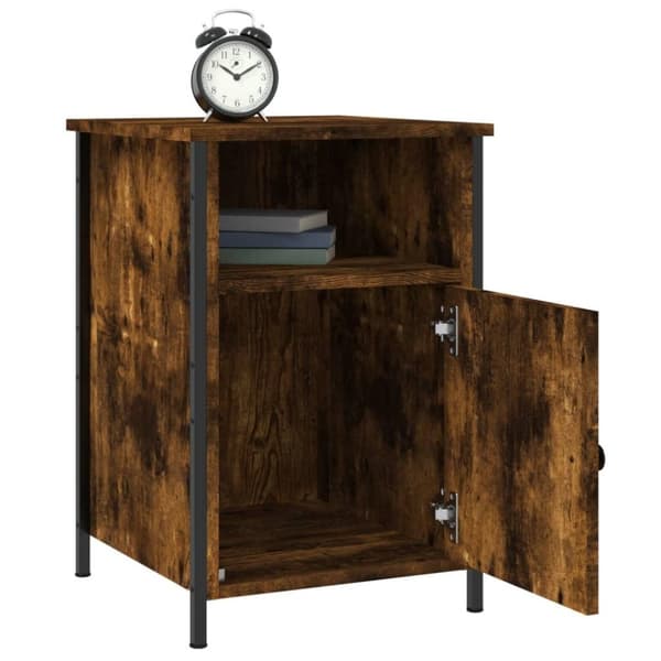 vidaXL Nattbord røkt eik 40x42x60 cm konstruert tre