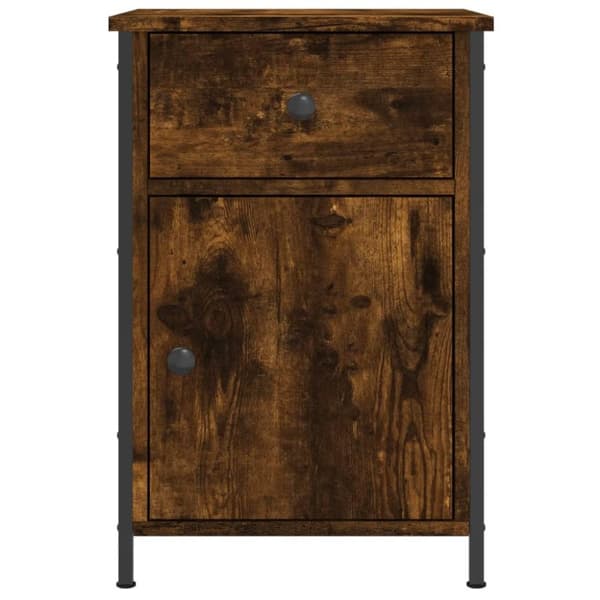 vidaXL Sängbord rökfärgad ek 40x42x60 cm konstruerat trä