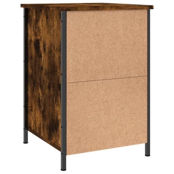 vidaXL Sängbord rökfärgad ek 40x42x60 cm konstruerat trä
