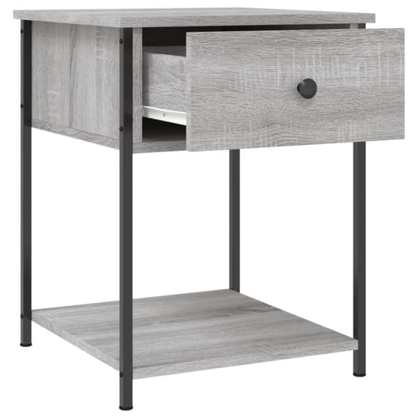 vidaXL sengebord 44x45x58 cm konstrueret træ grå sonoma-eg