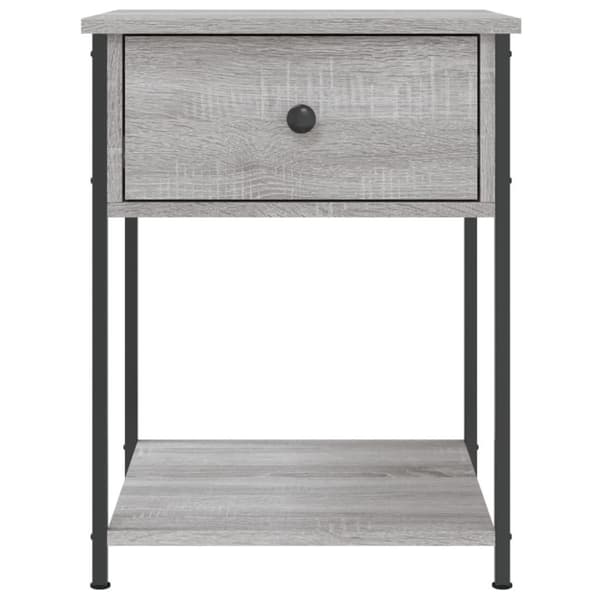 vidaXL sengebord 44x45x58 cm konstrueret træ grå sonoma-eg