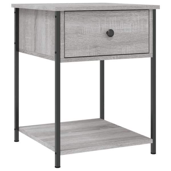 vidaXL sengebord 44x45x58 cm konstrueret træ grå sonoma-eg
