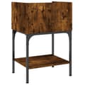 Miniatyrbilde 8 av 11: vidaXL Nattbord røkt eik 40,5x31x60 cm konstruert tre