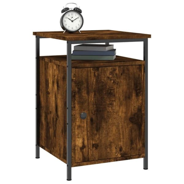 vidaXL Nattbord røkt eik 40x42x60 cm konstruert tre