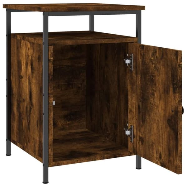 vidaXL Nattbord røkt eik 40x42x60 cm konstruert tre