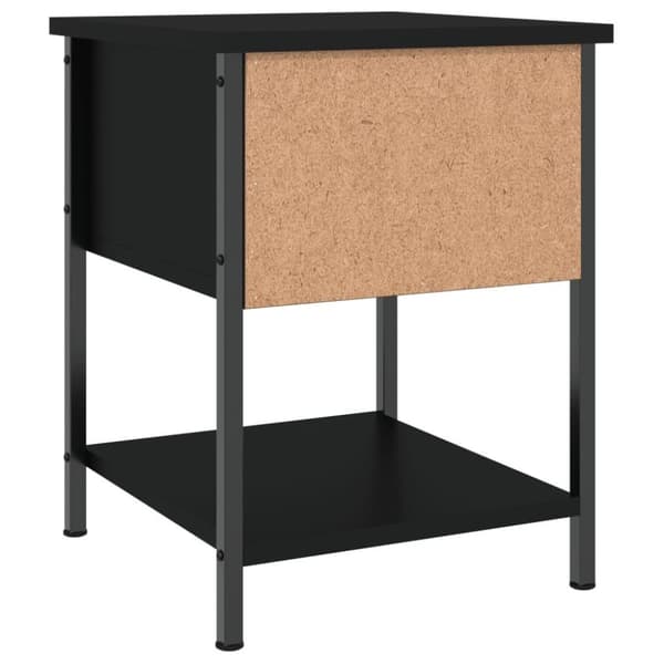 vidaXL Sängbord svart 34x35,5x45 cm konstruerat trä