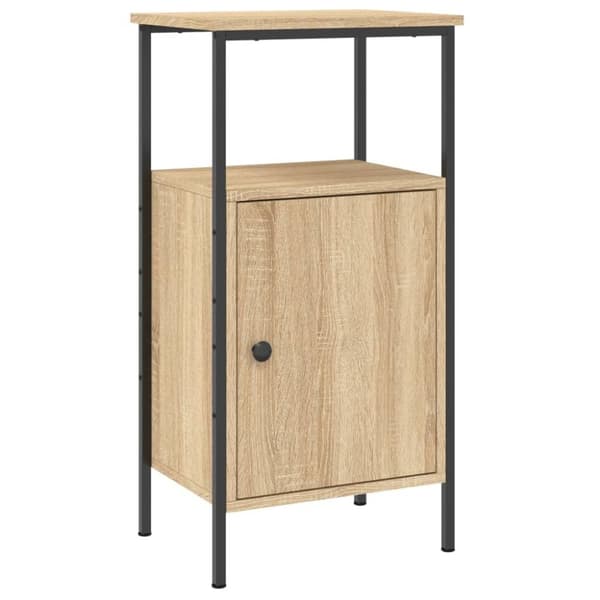 vidaXL Sängbord sonoma-ek 41x31x80 cm konstruerat trä
