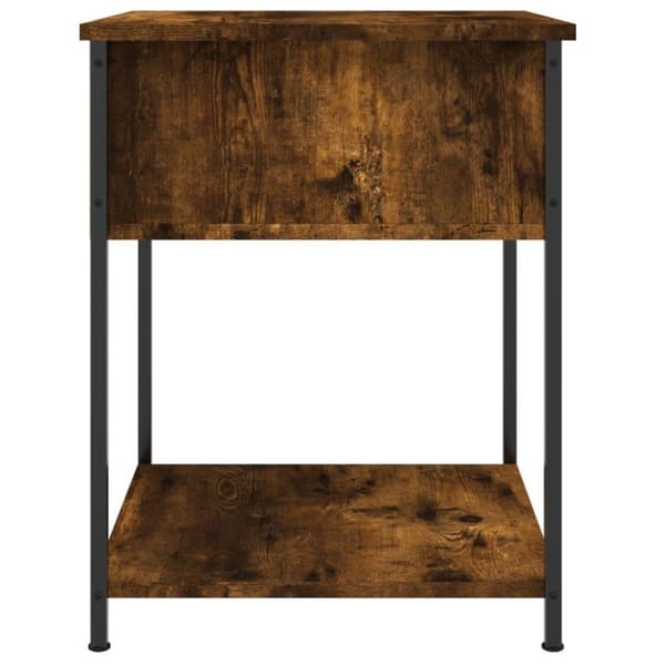 vidaXL Nattbord røkt eik 44x45x58 cm konstruert tre