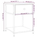 Miniatyrbilde 11 av 11: vidaXL Nattbord røkt eik 44x45x58 cm konstruert tre